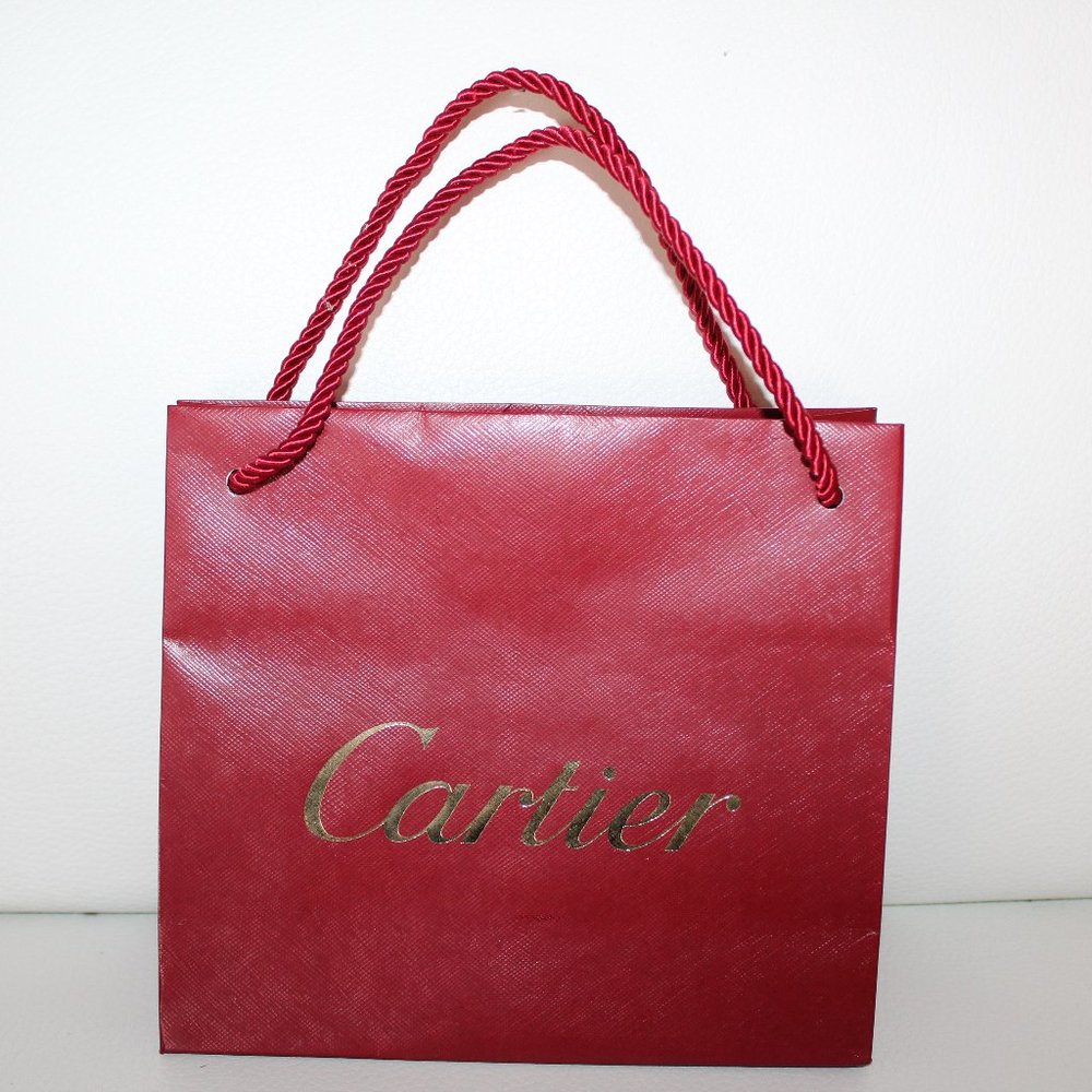 AUTHENTIC CARTIER PAPER SHOPPING BAG GIFT TOTE